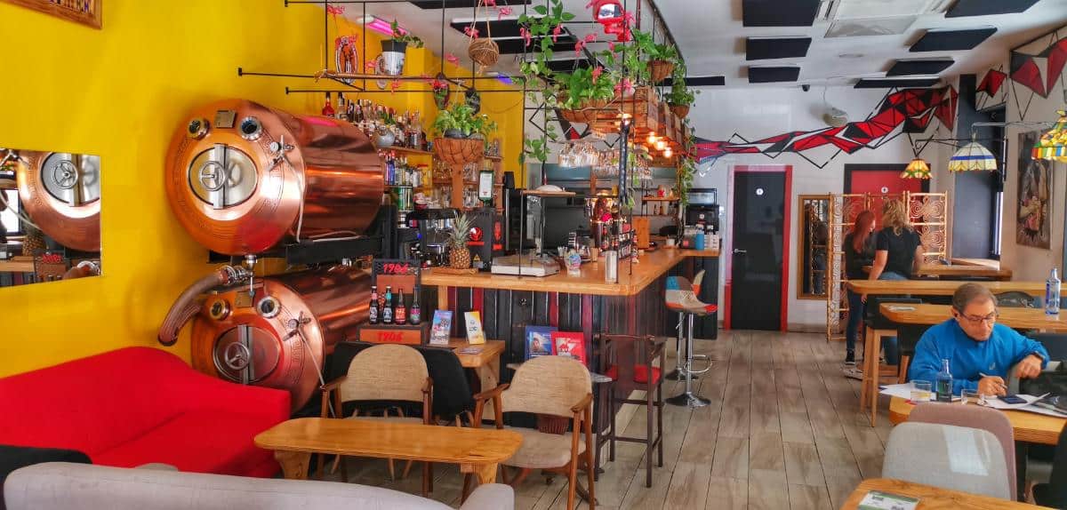 Large Shared Tables At Café Gloria Hoyos On Calle Carretería, Málaga