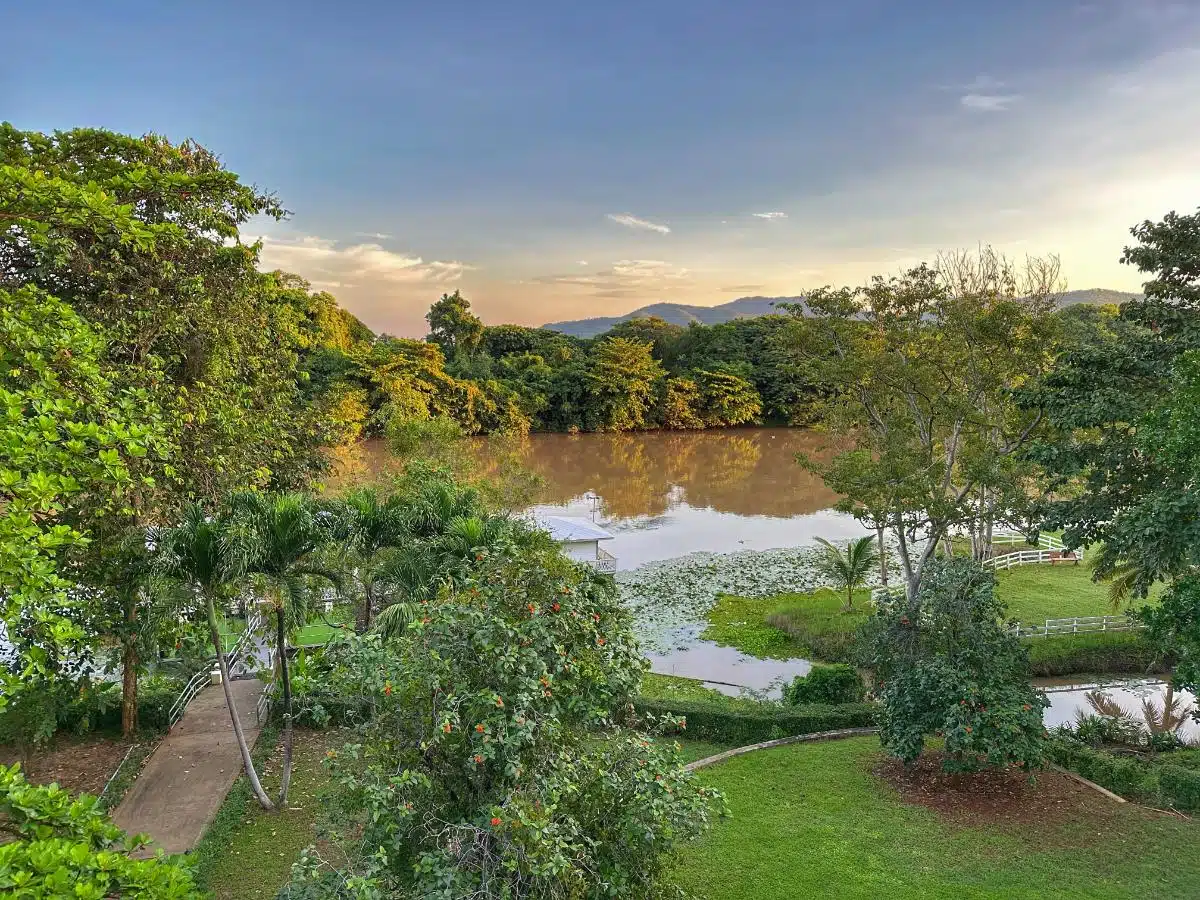 Dheva Mantra Resort Kanchanaburi Exterior View With Colonial-Style Architecture On The River Kwai Thailand