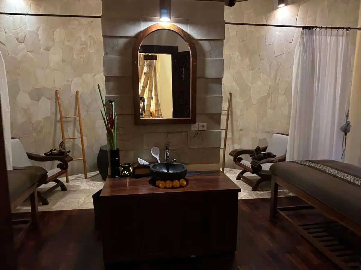 Balinese Spa Treatment Room Surrounded By Tropical Greenery At Munduk Moding Plantation Nature Resort &Amp; Spa, North Bali