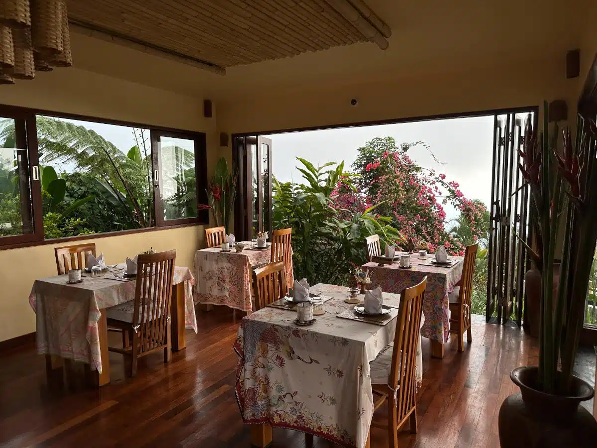 North Bali Cuisine Sampler Plate With Local Dishes At Warung Bongkot Restaurant, Munduk Moding Plantation