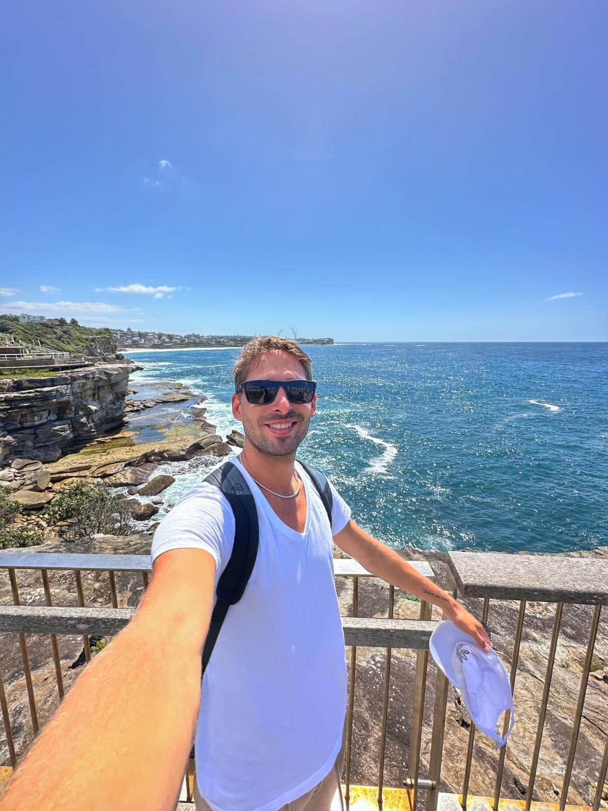 Tim Kroeger On A Lookout Above The Sea On The Coastal Walk Between Coogee And Bondi