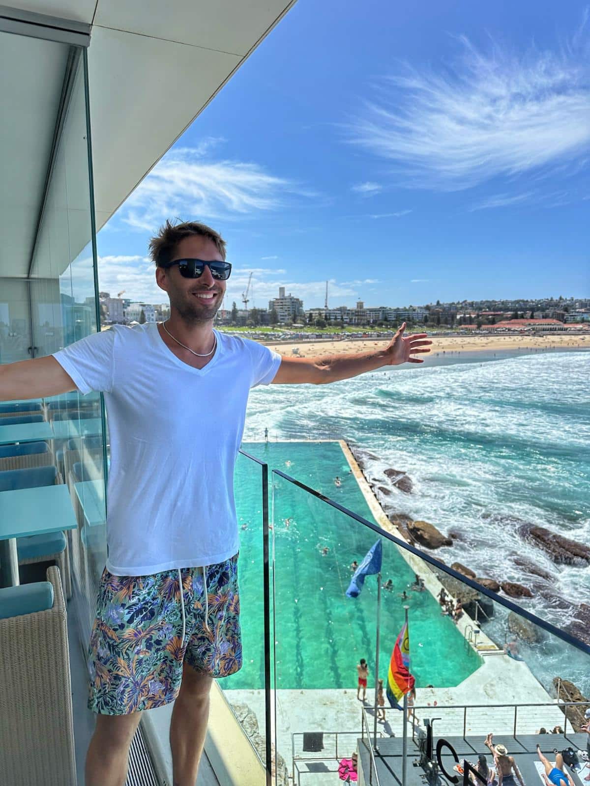 Tim Kroeger At The Edge Of The Bondi Icebergs Ocean Pool Above Bondi Beach