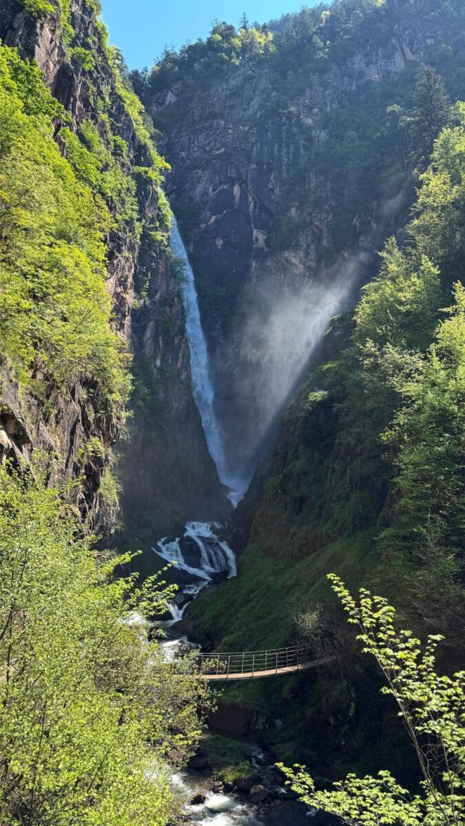 Fragsburg Waterfall — The Tallest In South Tyrol At 135 Meters — Cascading Down A Rocky Gorge Near Castel Fragsburg In Merano, Italy
