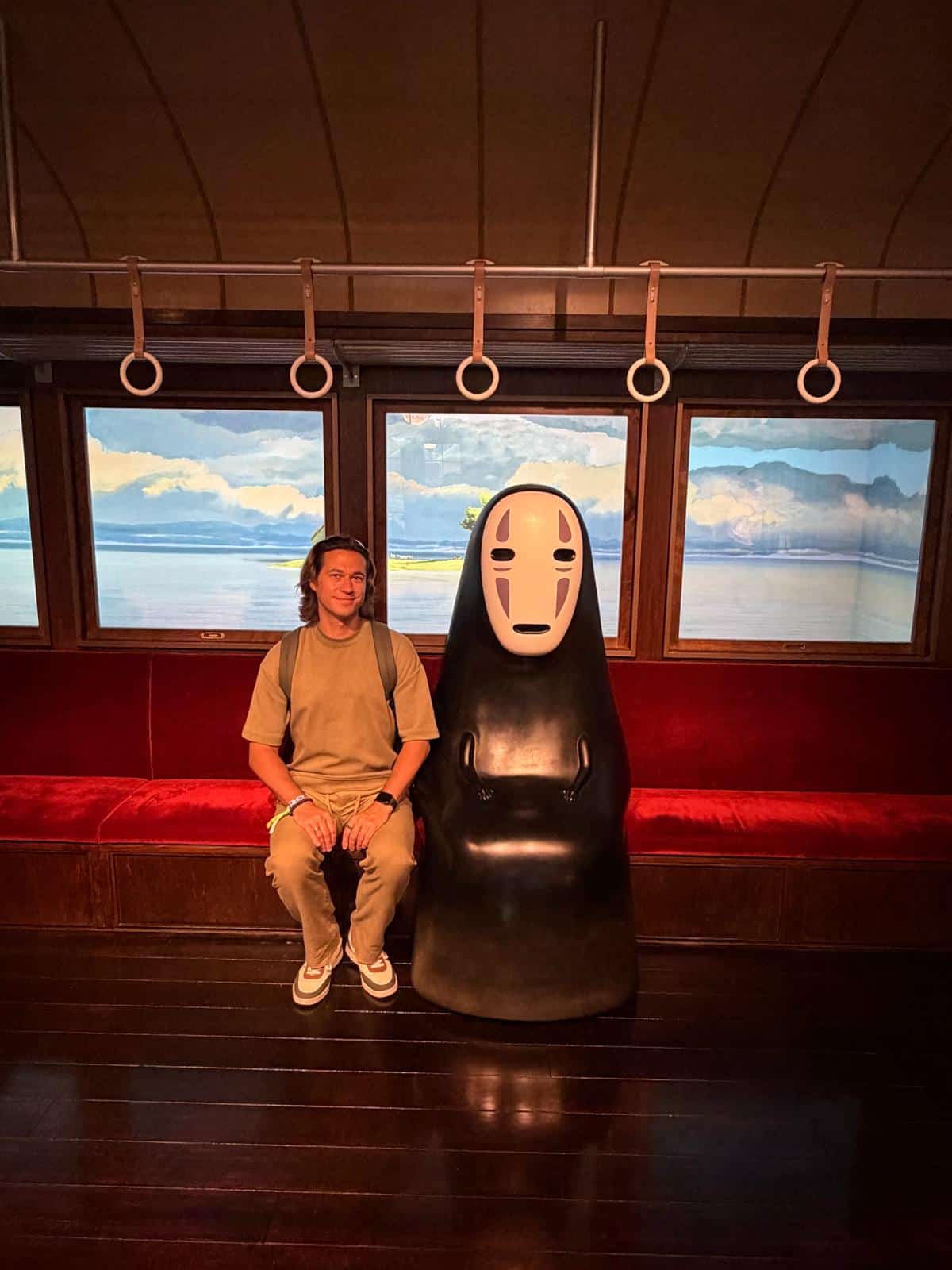 No-Face Character Statue From Spirited Away Inside Ghibli's Grand Warehouse