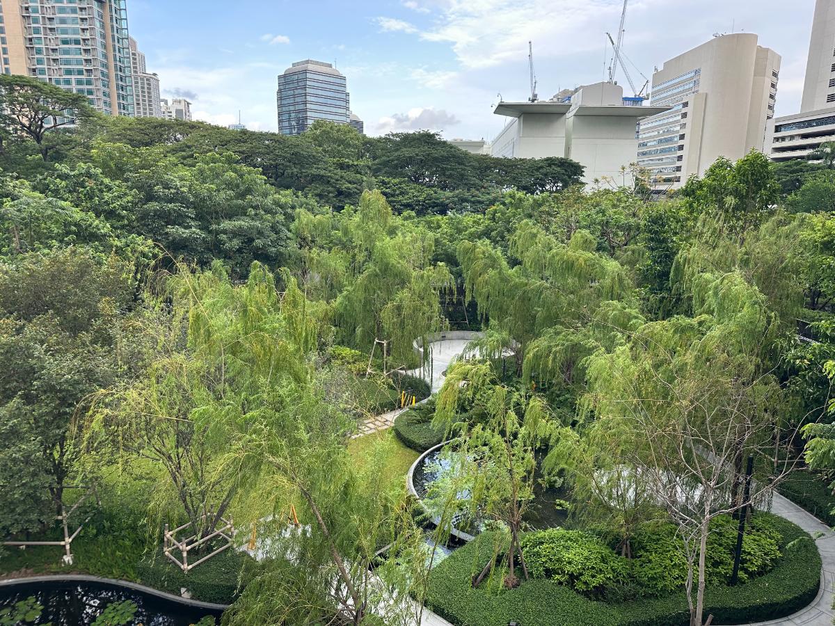 Luftaufnahme Des Lumpini Park In Der Nähe Des Kimpton Maa-Lai Bangkok