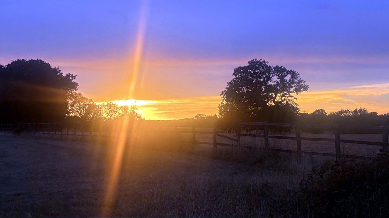 Sunset Over The North Downs Near The Knockholt Retreat