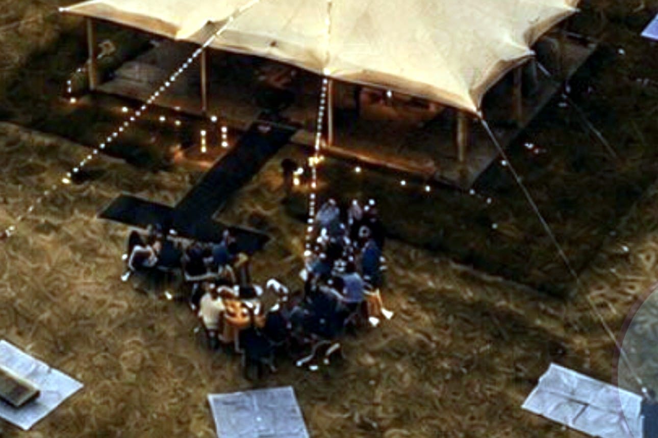 Dinner Under The Stretch Tent At The Knockholt Retreat