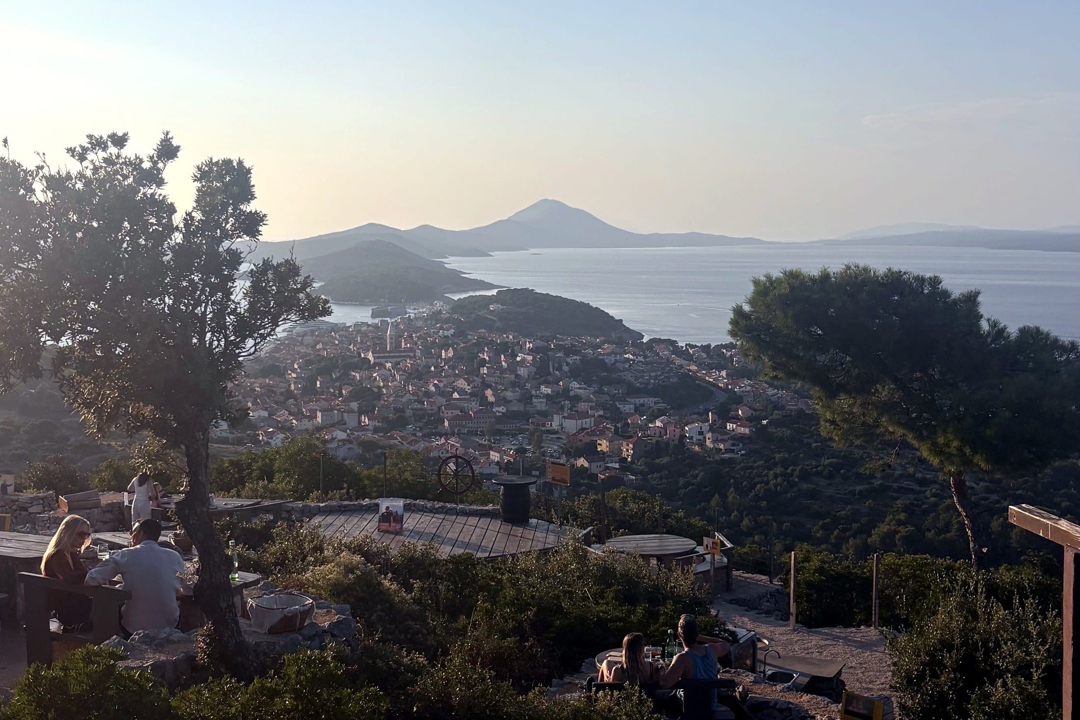 View Over Mali Lošinj From Providenca At Dusk