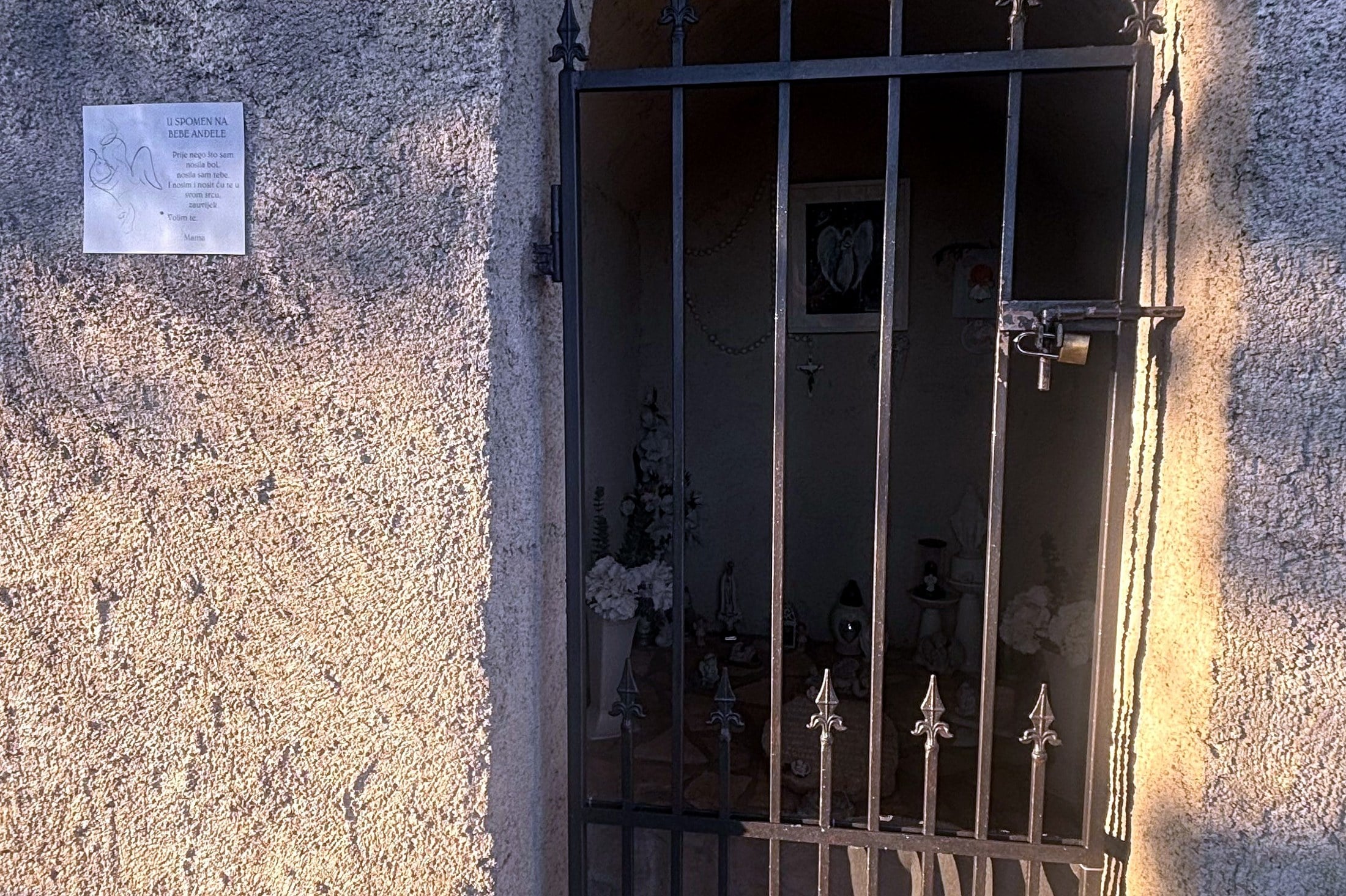 A Locked Wayside Shrine Near Veli Lošinj