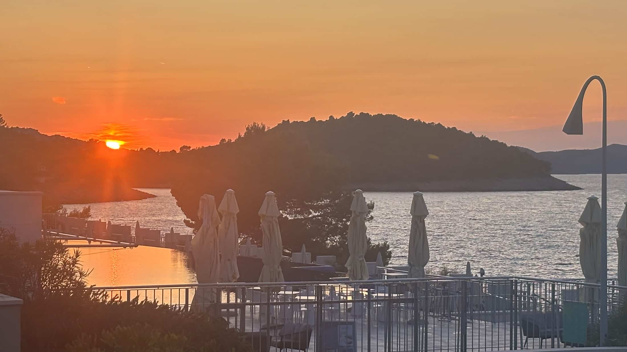 Sunset From The Terrace At Vitality Hotel Punta, Lošinj