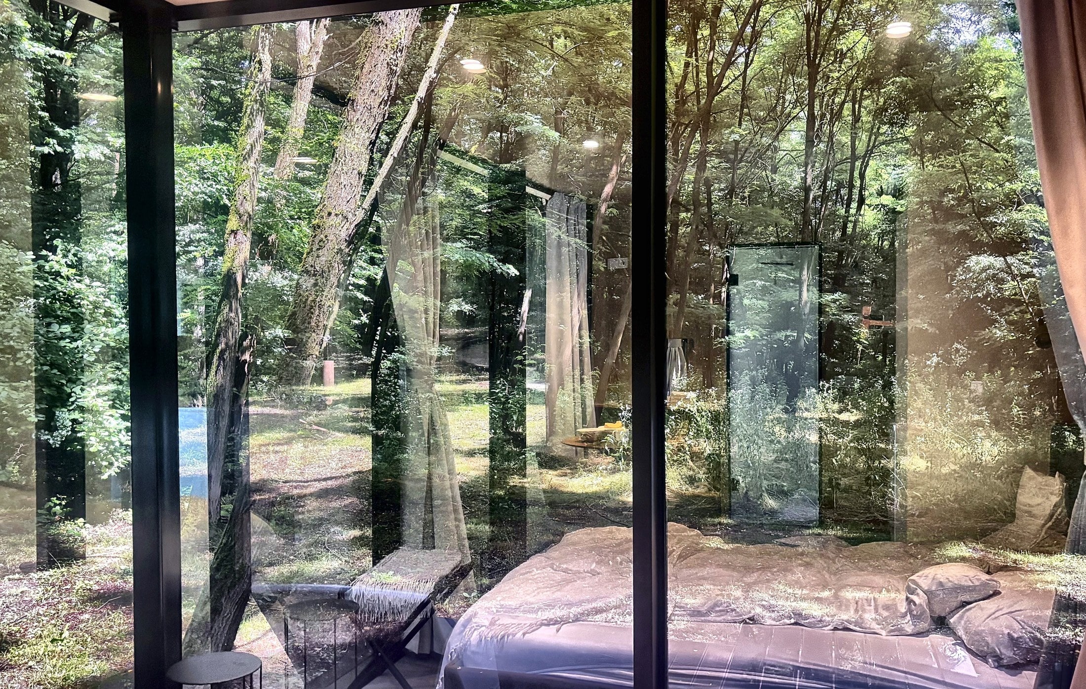 View Of The Forest Through Glass At The Foot Of The Bed, Mala Vila