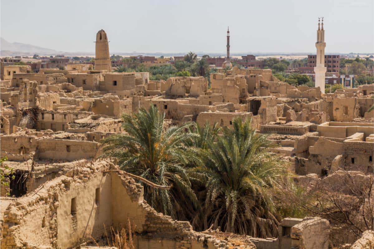 Blick Über Die Oase Dakhla In Ägyptens Westlicher Wüste